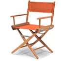 Photo of Table Height Directors Chair Natural Wood Frame with Orange Canvas