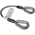 Photo of Fehr Brothers TCS375X025 3/8in x 2.5ft Galvanized Aircraft Cable Sling with Thimble Loop Ends
