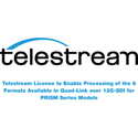 Telestream License to Enable Processing of the 8 Formats Available in Quad-Link over 12G-SDI for PRISM Series Models