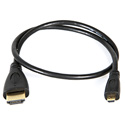 Teradek 11-0076 HDMI Cable (Male to Male) Type A - Micro-HDMI (Type D) to Full HDMI (Type A) / 18 inch