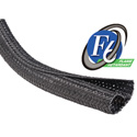 Photo of Techflex F6F0.75 3/4-Inch Flexo F6 Flame Retardant Self Wrapping Split Braided Sleeving - Black/White Tracer - 50-Foot