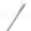 Techflex F6N0.25 1/4-Inch F6 Flexo Non-Expandable Self-Wrapping/Split Tube - Clear/White - 100-Foot