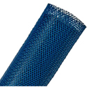Techflex F6N2.00 2-Inch Flexo Self-Wrapping/Split Tube/Semi-Rigid Braided & Non-Expandable Tubing - Blue - 200 Foot