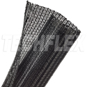 Photo of Techflex F6N2.00 2-Inch Flexo Self-Wrapping/Split Tube/Semi-Rigid Braided & Non-Expandable Tubing - Black - 200 Foot