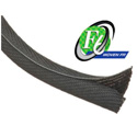 Photo of Techflex F6V0.38 1/8-Inch F6 Woven Wrap Flame Retardant - Black with White Tracer - 100-Foot