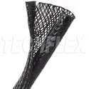 Photo of Techflex FWF0.50 1/2-Inch Flexo Wrap Flame Retardant Hook & Loop Bundling Sleeve - Black with White Tracer - 20 Foot