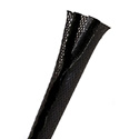 Techflex FWN2.00 2-Inch Flexo Wrap Expandable Open Weave Sleeve with Durable Hook & Loop - Black - 10-Foot
