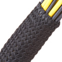 Photo of Techflex NRN1.00 1-Inch Flexo Noise Reduction Biaxially Braided Hybrid Sleeving - Black - 250-Foot