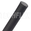 Techflex PTP1.00 1-Inch FLEXO PET Plus Lightly Coated & Non-Fray Expandable Sleeving - Black - 250-Foot