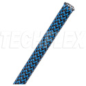 Techflex PTT0.25 1/4-Inch Flexo Tight Weave Extra Coverage & Protection - Black & Neon Blue - 1000-Foot