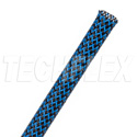 Techflex PTT0.31 5/16-Inch Flexo Tight Weave Extra Coverage & Protection - Black & Neon Blue Tracer - 200-Foot