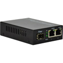 TechLogix TL-MC-1S2R 10/100/1000M Ethernet SFP Media Converter with 1 GE SFP Slot & 2 RJ45 Ports
