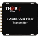 Thor Fiber F-8A-RCA-TXRX 8 Audio Fiber Optic Transmitter/Receiver Kit - 20Km Single Mode Fiber - 3000 Feet Multimode