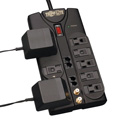 Tripplite TLP810NET 8-Outlet Surge Protector - 3240 Joules - Modem/Coax/Ethernet Protection - RJ45 - 10 Foot Cord