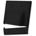 Photo of Vanco Hinged Bulk Cable Wall Plate (Dual Gang Black)