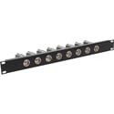 My Custom Shop TN-AESEBU8F 8-Port 1RU AES/EBU Impedance Transformer Patch Panel BNC Female to Rear XLR Female