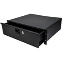 Samson SASRKDR3U Rack Drawer with Key Lock & Rear Cable Raceway Knockout - 3RU