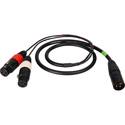 Photo of Connectronics Premium Y-Cable - XLR Male To 2 -XLR Female -10ft
