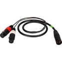 Photo of Connectronics Premium Y-Cable - XLR Male To 2 -XLR Female -3ft