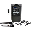 Galaxy Audio TQ8X-GTU QUEST 8 Battery Powered Portable Wireless PA System with 2 Wireless Handheld - 470-530 MHz