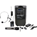 Photo of Galaxy Audio TQ8X-GTU-HSP5AB QUEST 8 Portable Wireless PA System with Wireless Handheld & Headset - 470-530 MHz