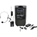 Galaxy Audio TQ8X-GTU QUEST 8 Battery Powered Portable Wireless PA System with Wireless Headset (A Freq) - 470-530 MHz