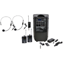 Photo of Galaxy Audio TQ8X-GTU QUEST 8 Battery Powered Portable Wireless PA System with 2 Wireless Headsets - 470-530 MHz