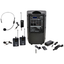 Galaxy Audio TQ8X-GTU-SVP5AB QUEST 8 Portable Wireless PA System with Wireless Headset & Lav - 470-530 MHz