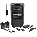 Photo of Galaxy Audio TQ8X-GTU QUEST 8 Battery Powered Portable Wireless PA System with 2 Wireless Lav Mics - 470-530 MHz