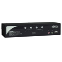 Tripp Lite B006-VUA4-K-R 4-Port KVM Switch w Audio/ 2-Port USB2.0 Hub/ Included Cables