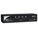 Photo of Tripp Lite B006-VUA4-K-R 4-Port KVM Switch w Audio/ 2-Port USB2.0 Hub/ Included Cables