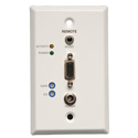 Tripp Lite B132-100A-WP-1 VGA with Audio over Cat5/Cat6 Extender Wallplate Receiver 1920x1440 at 60Hz Up to 1000 Feet