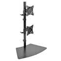 Tripp Lite DDR1527SDC Dual Vertical Flat-Screen Desk Stand/Clamp Mount 15 in. to 27 in. Flat-Screen Displays