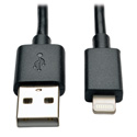 Tripp Lite M100-10N-BK USB Sync / Charge Cable with Lightning Connector - Black 10-inch