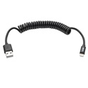 Photo of Tripp Lite M100-004COIL-BK USB Sync/Charge Coiled Cable with Lightning Connector (M/M) Black 4 feet