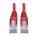 Photo of Tripp Lite N001-005-RD Cat5e 350MHz Snagless Molded Patch Cable (RJ45 M/M) - Red 5 Feet