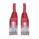 Photo of Tripp Lite N001-007-RD Cat5e 350MHz Snagless Molded Patch Cable (RJ45 M/M) - Red 7 Feet