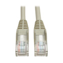 Photo of Tripp Lite N001-012-GY Cat5e 350MHz Snagless Molded Patch Cable (RJ45 M/M) - Gray 12 Feet