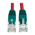 Tripp Lite N010-010-RD Cat5e 350MHz Molded Cross-over Patch Cable (RJ45 M/M) - Red 10 Feet