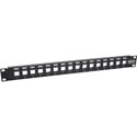 Photo of Tripp Lite N062-016-KJ 16-Port Keystone Blank Patch Panel RJ45 USB HDMI Cat5/6 1URM