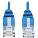 Photo of Tripp Lite N200-UR01-BL Cat6 Gigabit Molded Ultra-Slim RJ45 M/M Ethernet Cable - Blue - 1 Foot