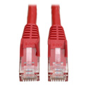 Photo of Tripp Lite N201-001-RD Cat6 Gigabit Snagless Molded Patch Cable (RJ45 M/M) - Red 1 Foot