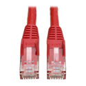 Photo of Tripp Lite N201-003-RD Cat6 Gigabit Snagless Molded Patch Cable (RJ45 M/M) - Red 3 Feet