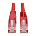 Photo of Tripp Lite N201-010-RD Cat6 Gigabit Snagless Molded Patch Cable (RJ45 M/M) - Red 10 Feet
