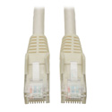 Photo of Tripp Lite N201-010-WH Cat6 UTP Gigabit Snagless Molded Patch Cable (RJ45 M/M) - White - 10 Foot