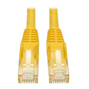 Photo of Tripp Lite N201-015-YW Cat6 UTP Gigabit Snagless Molded Patch Cable (RJ45 M/M) - Yellow - 15 Foot