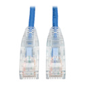 Photo of Tripp Lite N201-S03-BL Cat6 Gigabit Snagless Molded Slim UTP Patch Cable (RJ45 M/M) Blue 3 foot