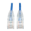 Photo of Tripp Lite N201-S04-BL Cat6 Gigabit Snagless Molded Slim UTP Patch Cable (RJ45 M/M) Blue 4 foot