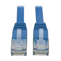 Photo of Tripp Lite N201-025-BL-FL Cat6 Gigabit Molded Flat Patch Cable (RJ45 M/M) - Blue 25 Feet