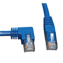 Tripp Lite N204-003-BL-LA Cat6 Gigabit Molded Patch Cable (RJ45 Left Angle M to RJ45 M) - Blue 3 Feet